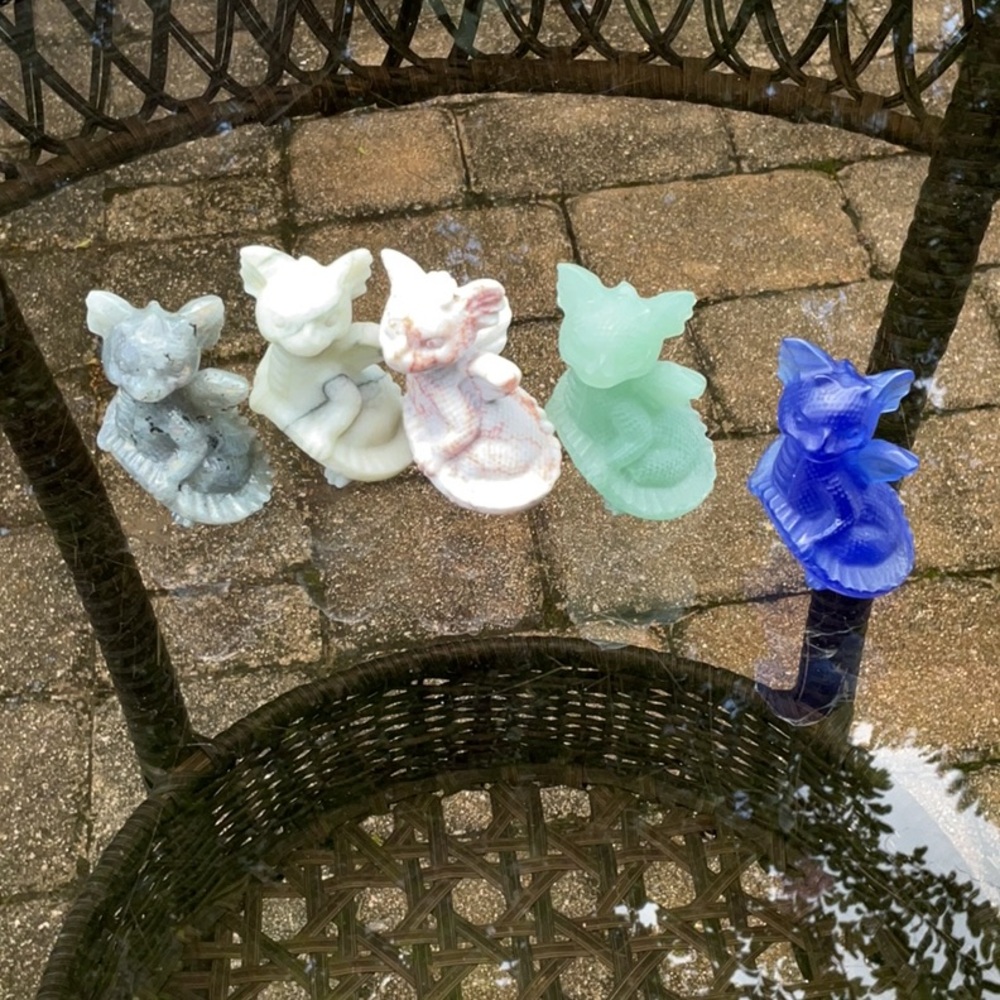 COPY - HAND CARVED FLYING BABY DRAGONS